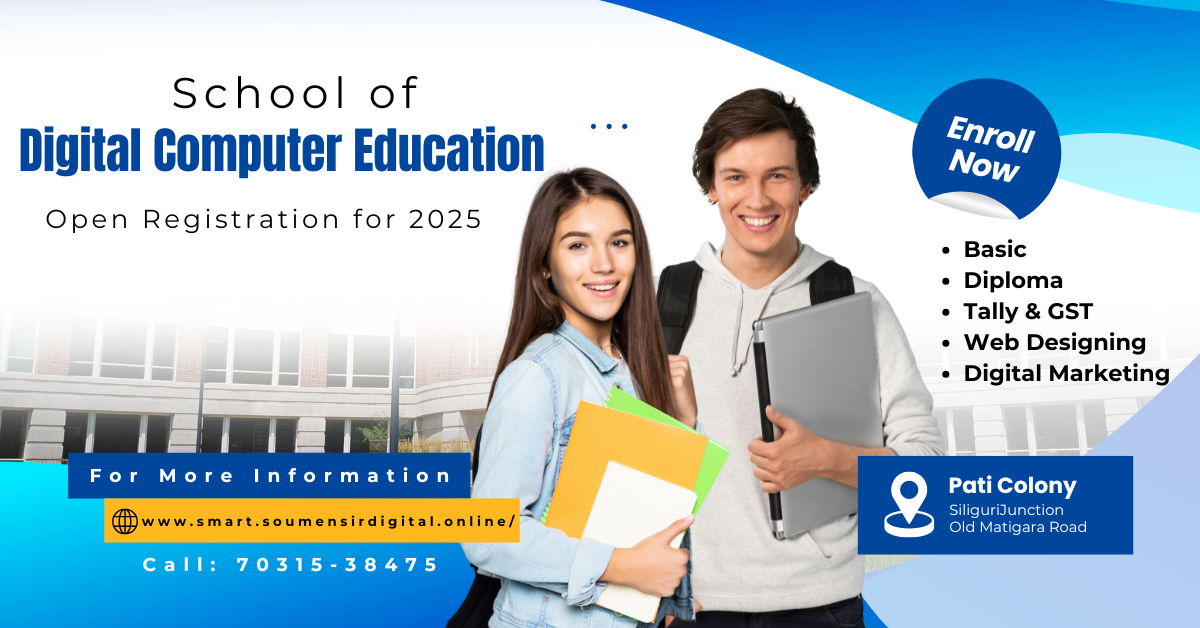 Blue and Yellow Modern School Admission Facebook Ad